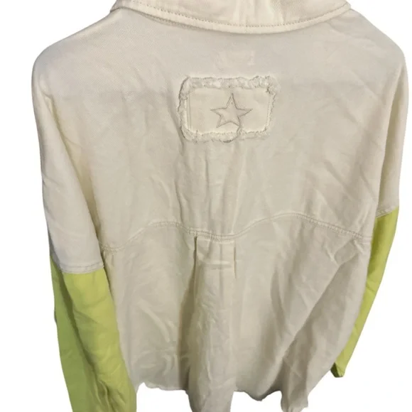 POL NWOT Cream and Yellow Button-Up Shirt size two xl so cute 🥰 - Picture 2 of 7